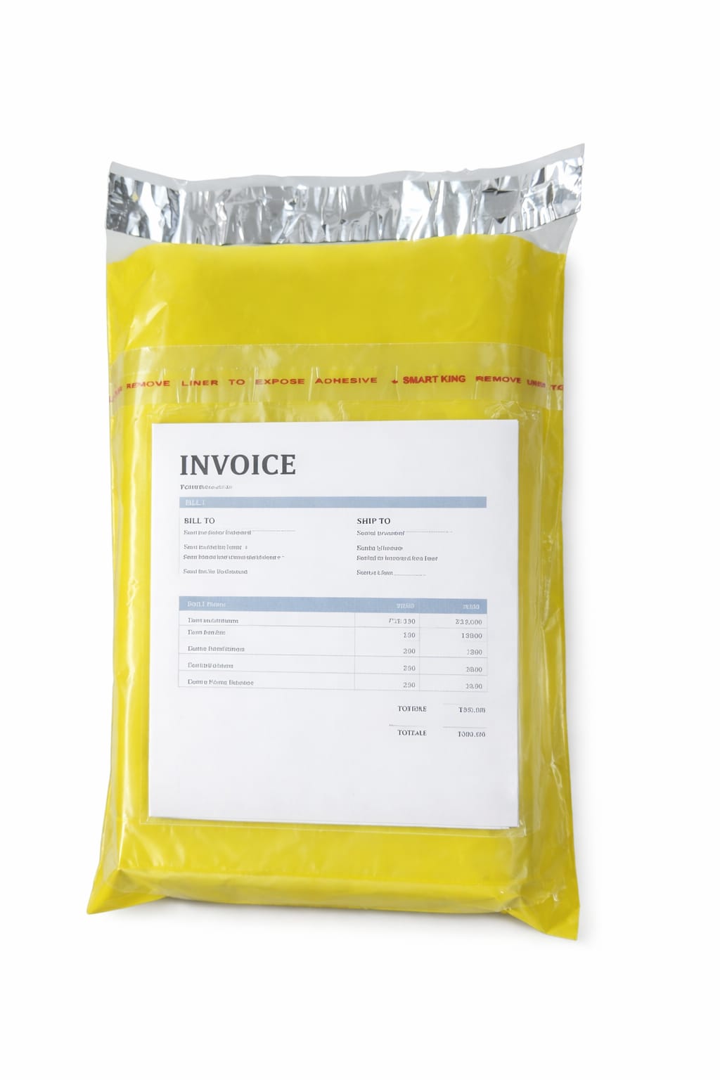 yellow Plain Tamper Proof Courier Bag with Pocket