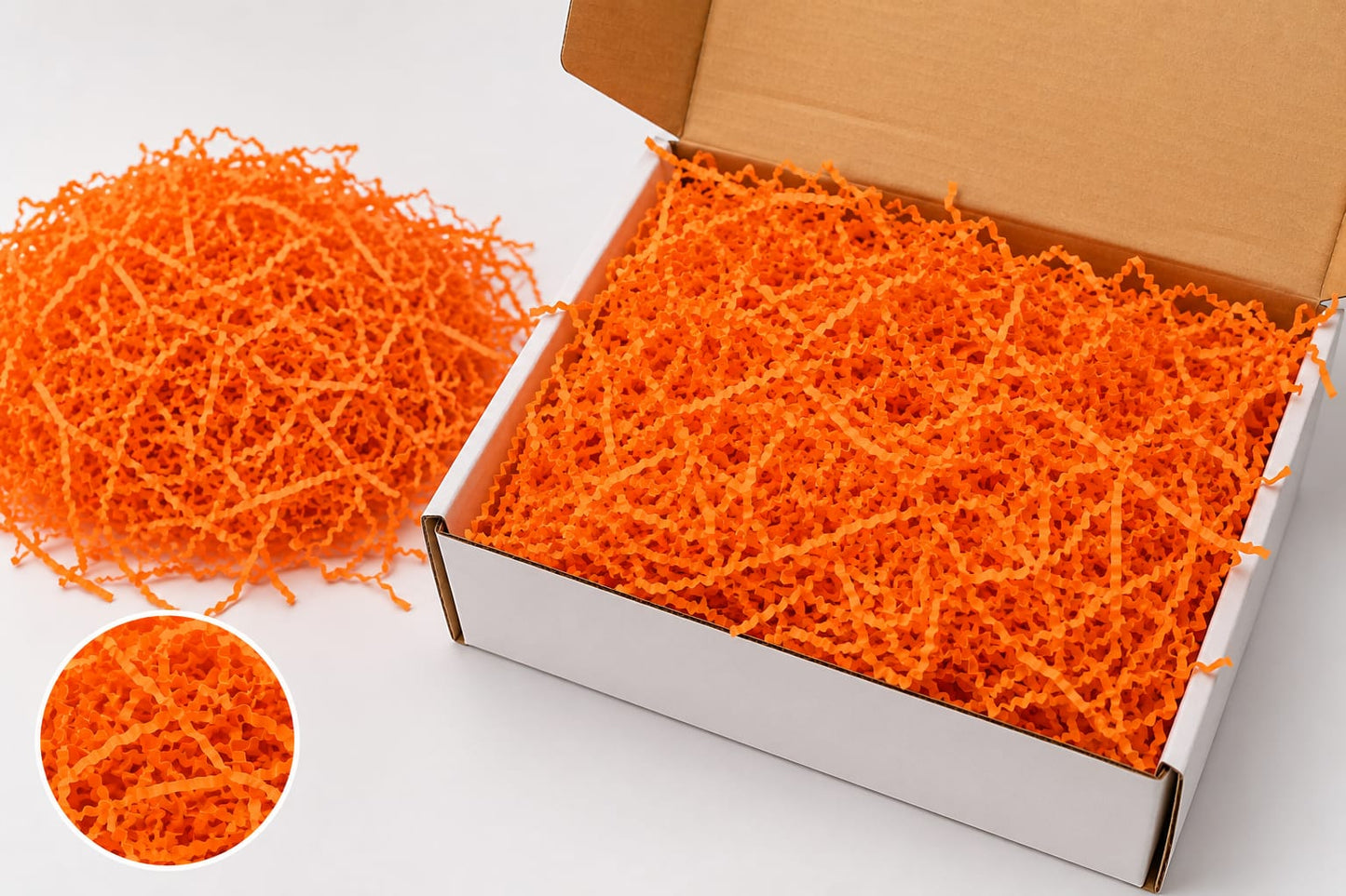 ORANGE PAPER SHREDDED