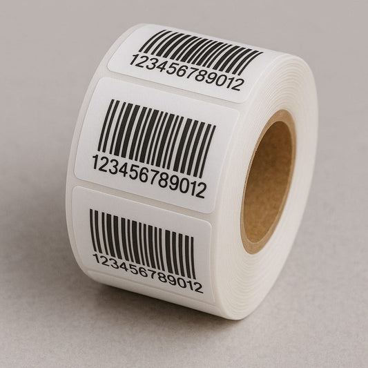White Plain Barcode Label Roll