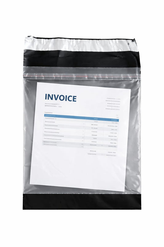 Black Plain Tamper Proof  Courier Bag with Pocket