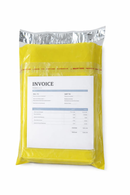 yellow Plain Tamper Proof  Courier Bag with Pocket