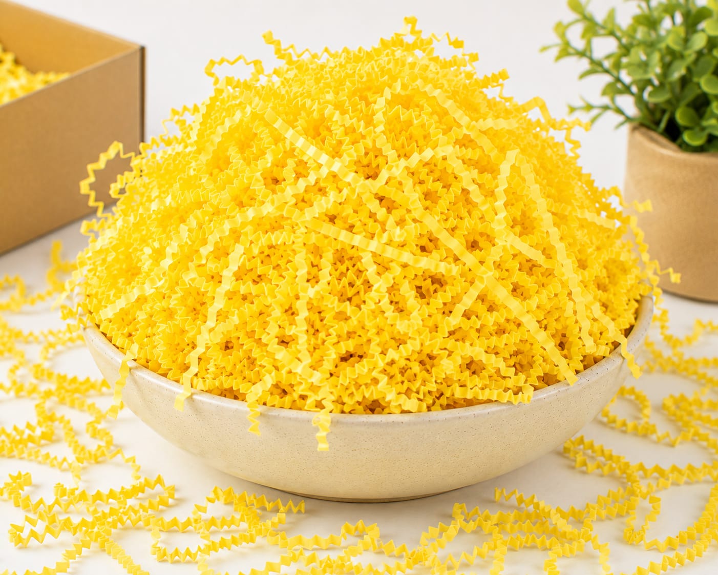 YELLOW PAPER SHREDDED