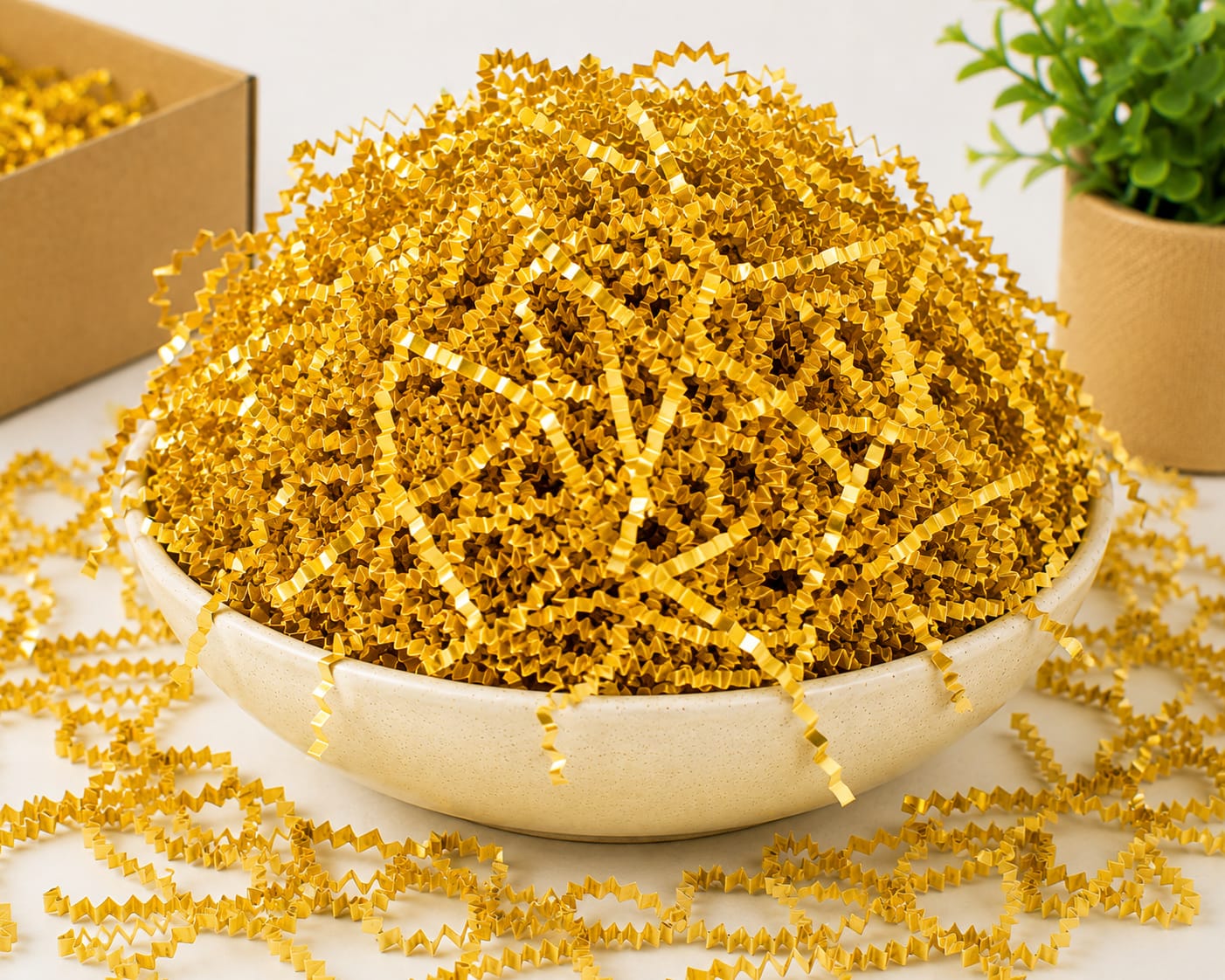 GOLD PAPER SHREDDED