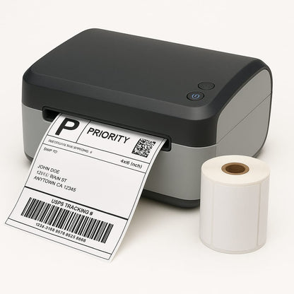 White Plain Barcode Label Roll