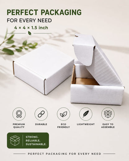 White Flap Boxes Corrugated Packaging Boxes in 3 ply Virgin Kraft
