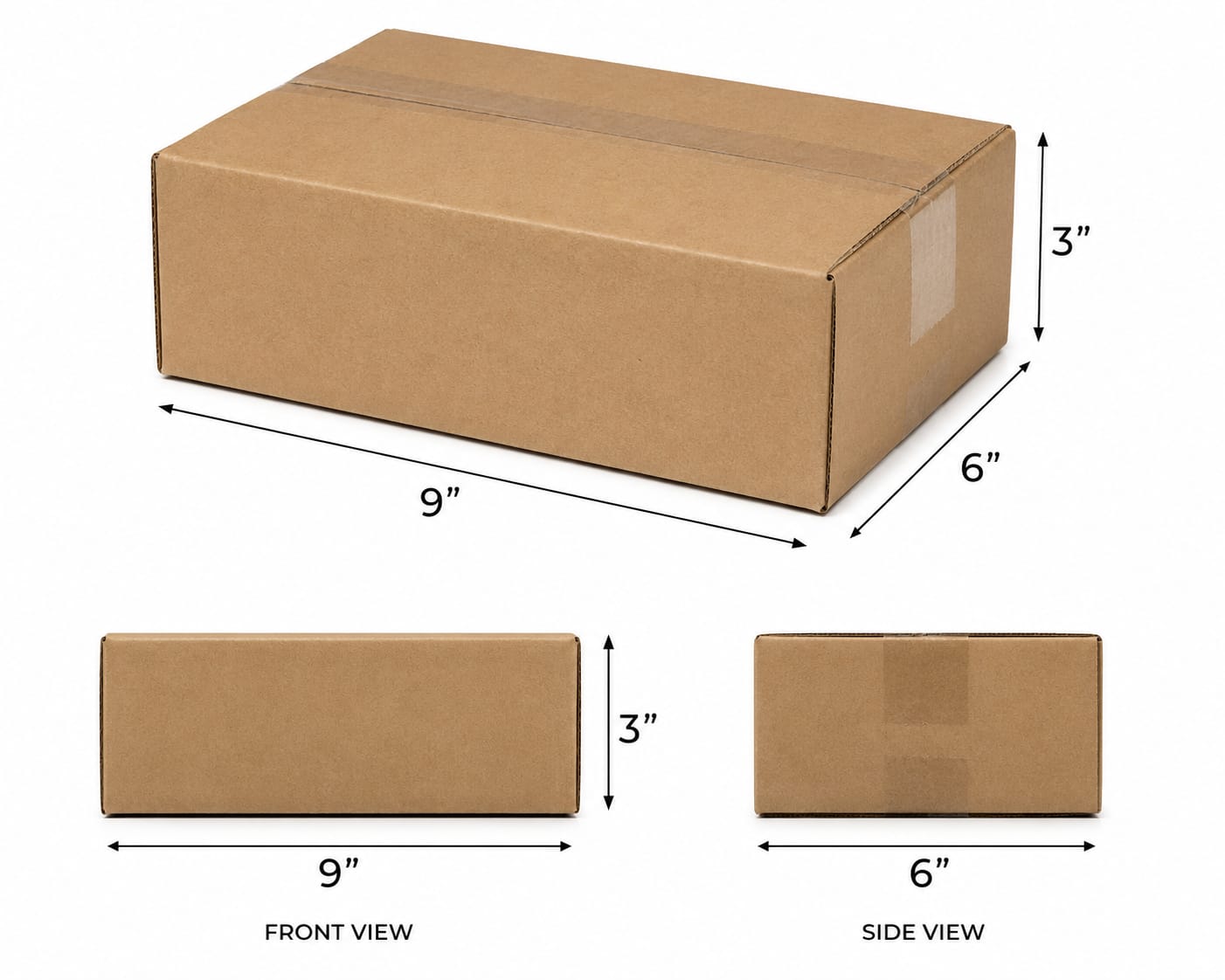 Corrugated Packaging Boxes in 3 ply  Virgin Kraft Brown color