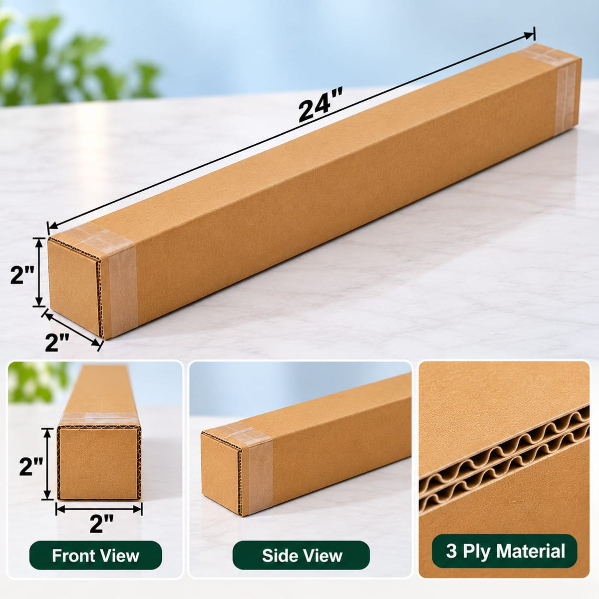 Corrugated Packaging Boxes in 3 ply  Virgin Kraft Brown color