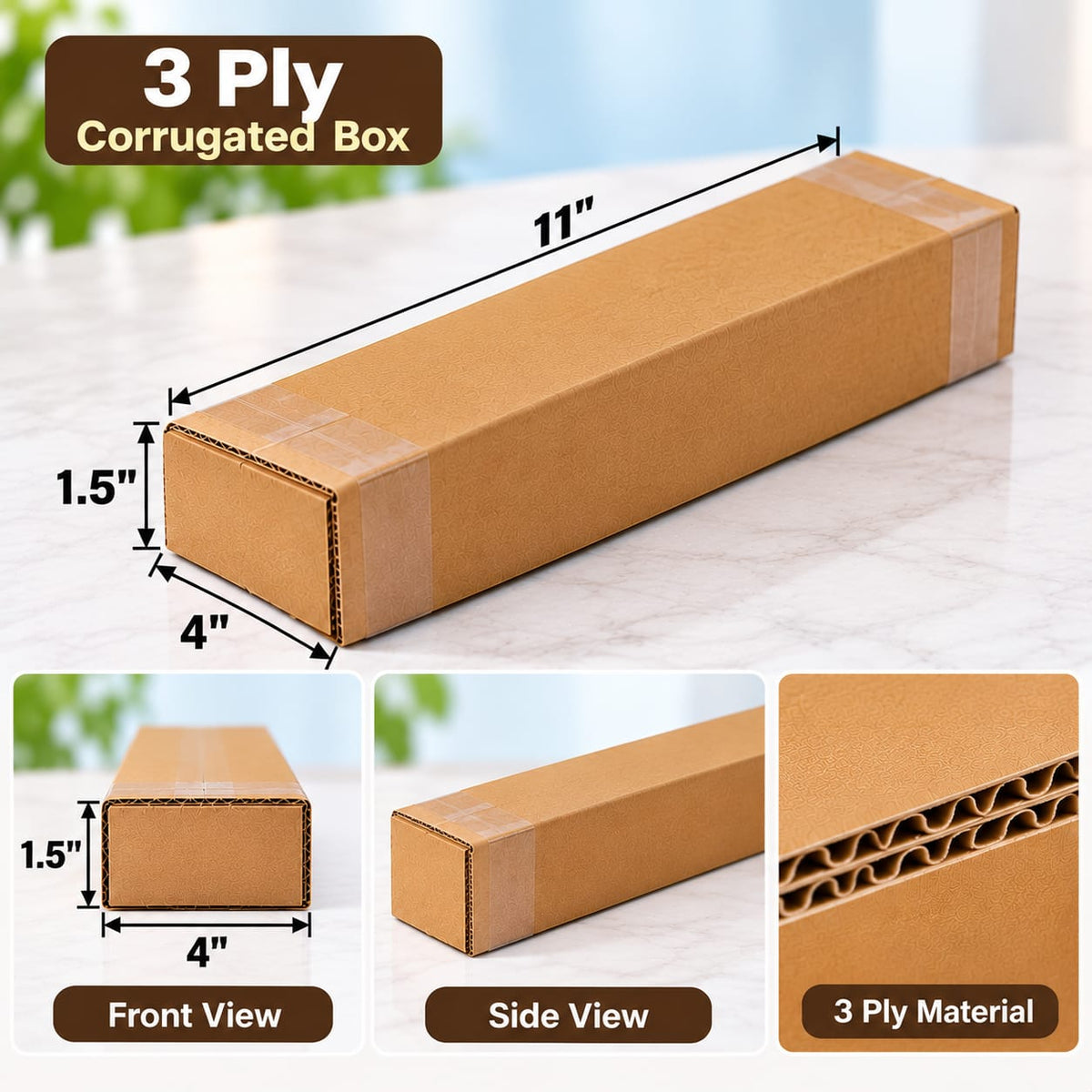 Corrugated Packaging Boxes in 3 ply  Virgin Kraft Brown color