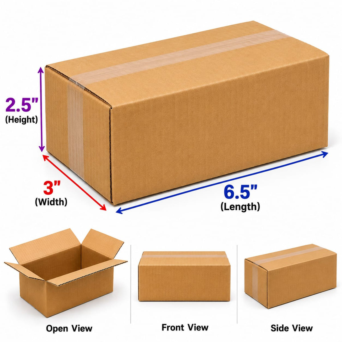 Corrugated Packaging Boxes in 3 ply  Virgin Kraft Brown color