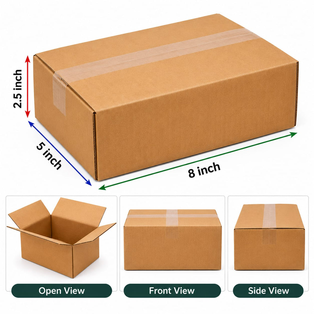 Corrugated Packaging Boxes in 3 ply  Virgin Kraft Brown color